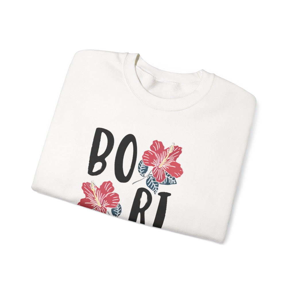 Puerto Rico 'BORICUA' Maga Flower Crewneck Sweatshirt