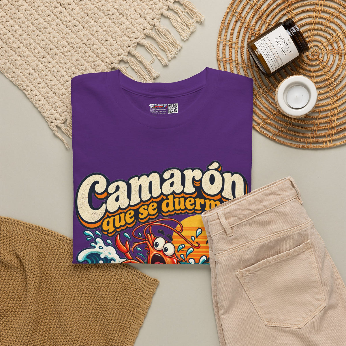 Camarón Que Se Duerma Unisex Heavy Cotton Tee