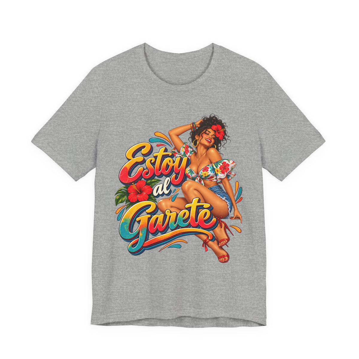 Camiseta UNISEX JERSEY BELLA+CANVA 3001 "Estoy al Garete-Boricua"
