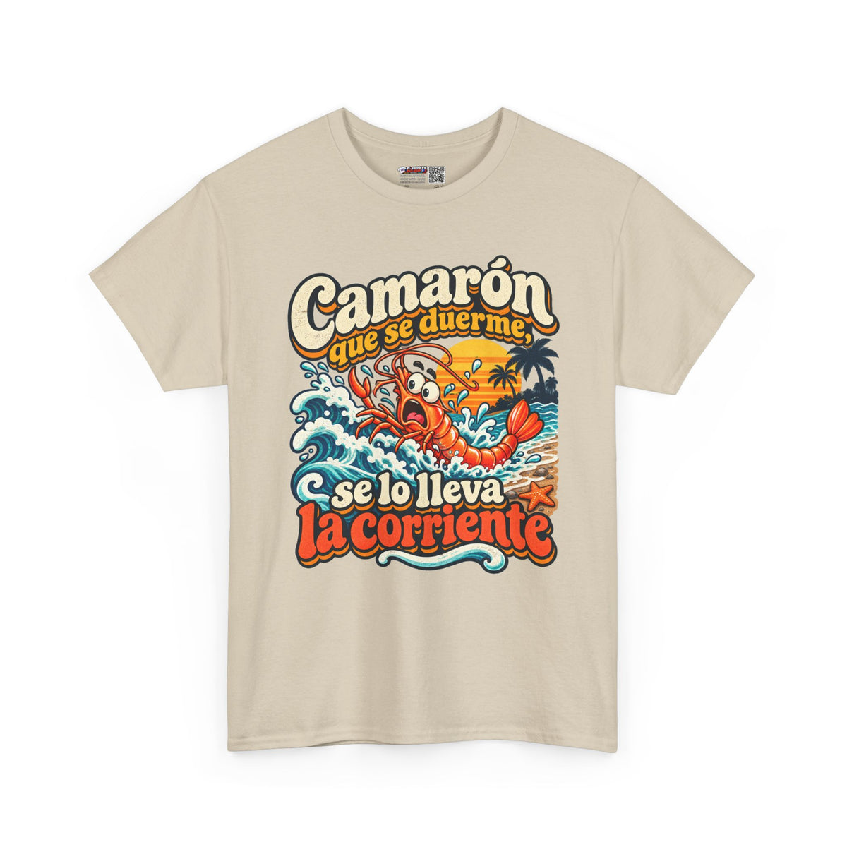 Camarón Que Se Duerma Unisex Heavy Cotton Tee