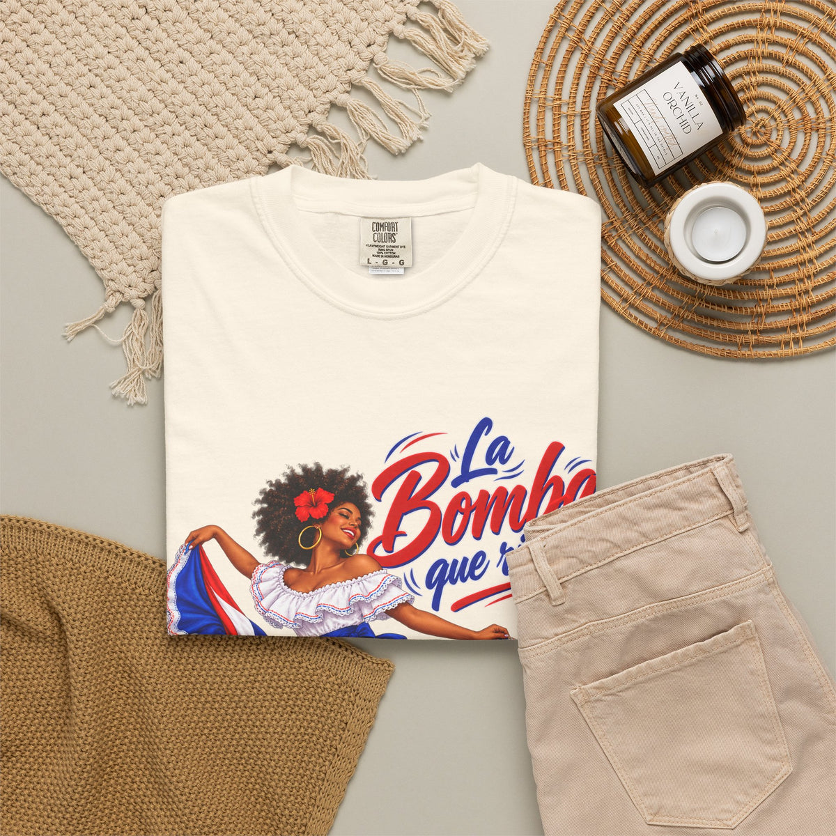 Camiseta de baile La Bomba — Gráfico de vestido con la bandera afroboricua