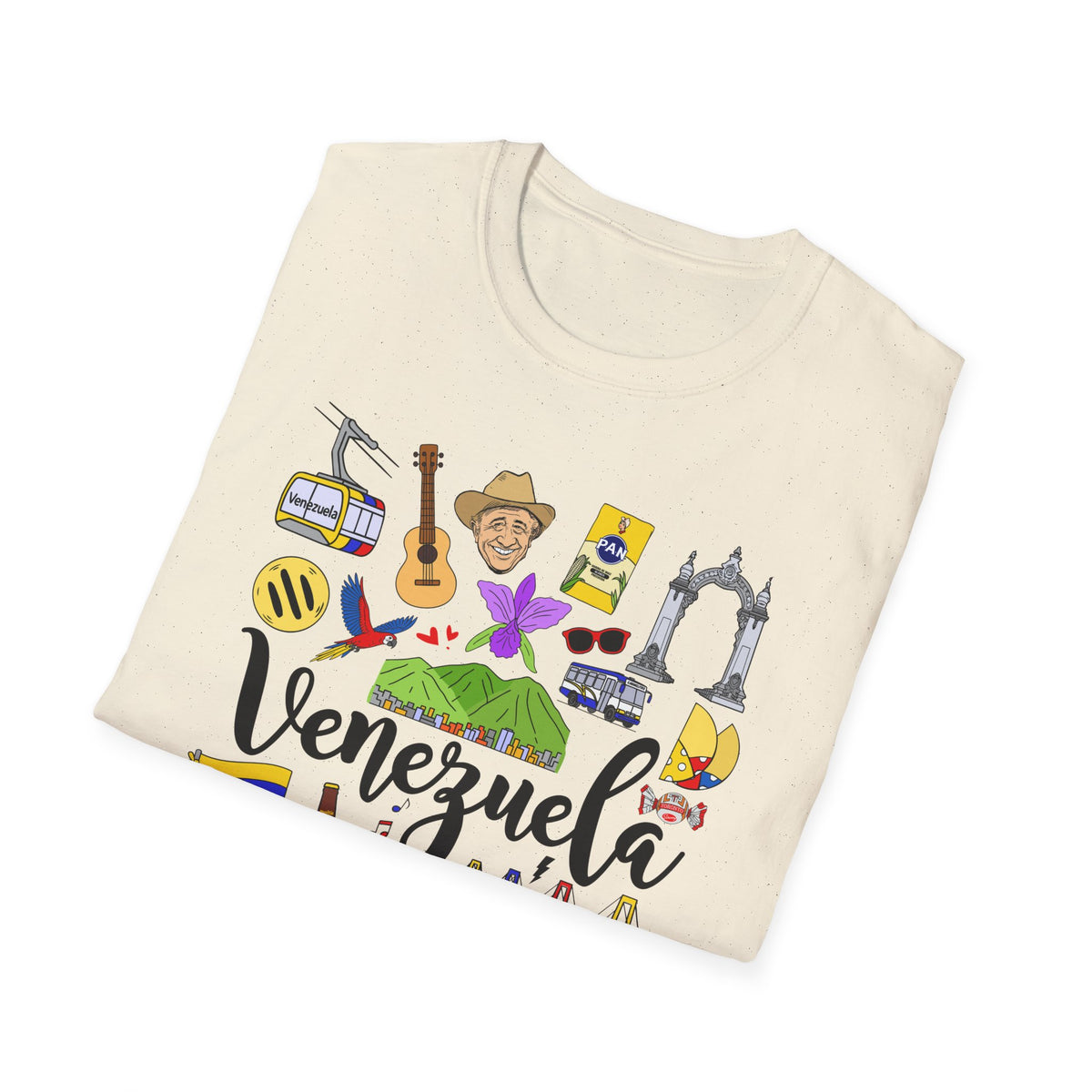 Venezuela Icons T-Shirt — Colorful Travel & Culture Graphic Tee