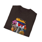 Venezuela Vintage Travel T-Shirt — Arepa, Angel Falls & Floral Retro Tee