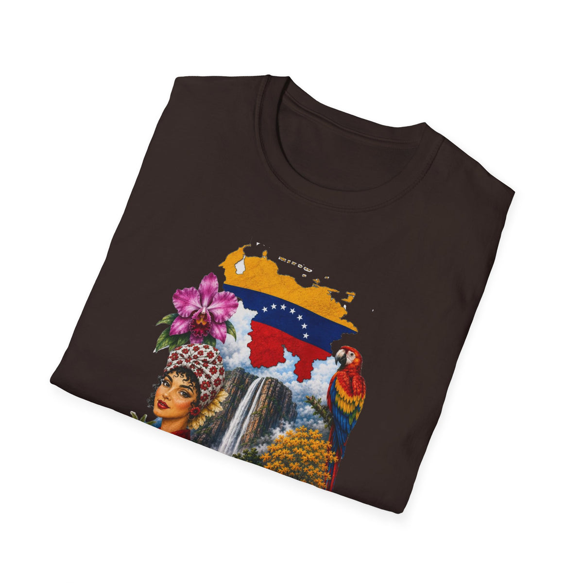 Venezuela Vintage Travel T-Shirt — Arepa, Angel Falls & Floral Retro Tee