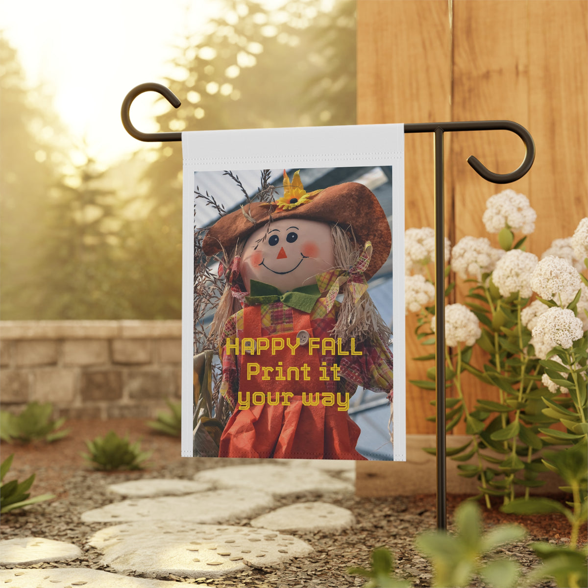 Happy Fall Scarecrow Garden Flag
