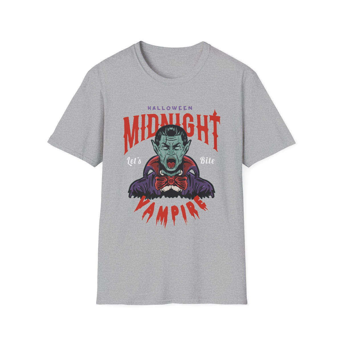 Midnight Vampire Halloween T-Shirt — Let’s Bite Vintage Horror Tee