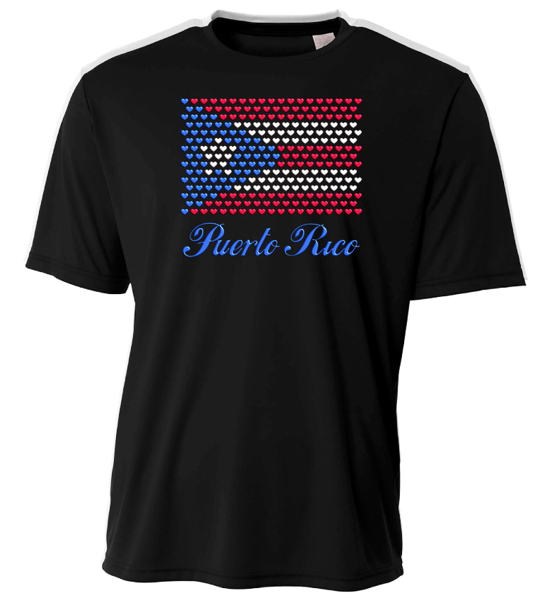 PR Flag in Hearts