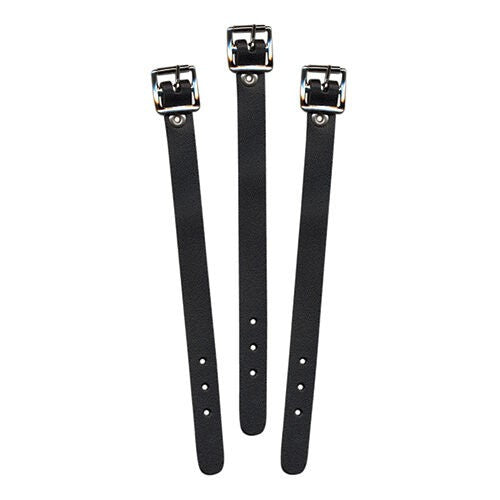 Black Leather Luggage Strap