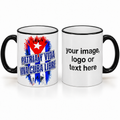 Taza de café de 11 oz Cuba Patria y Vida