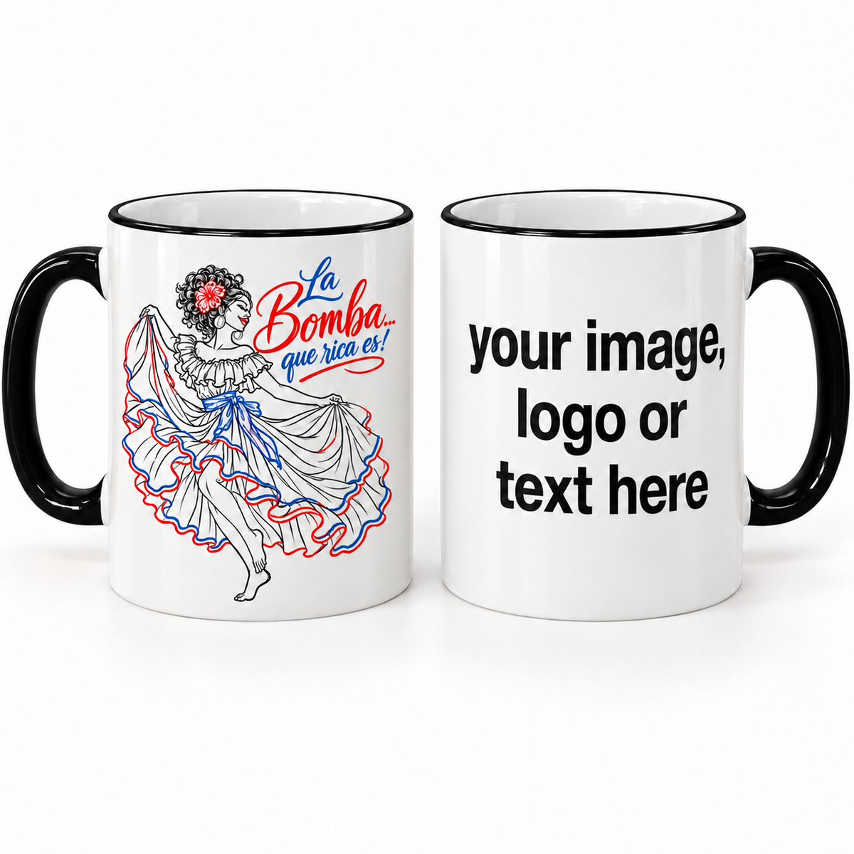 La Bomba-Line Drawing-Color y Movimiento 11 Oz Coffee Mug