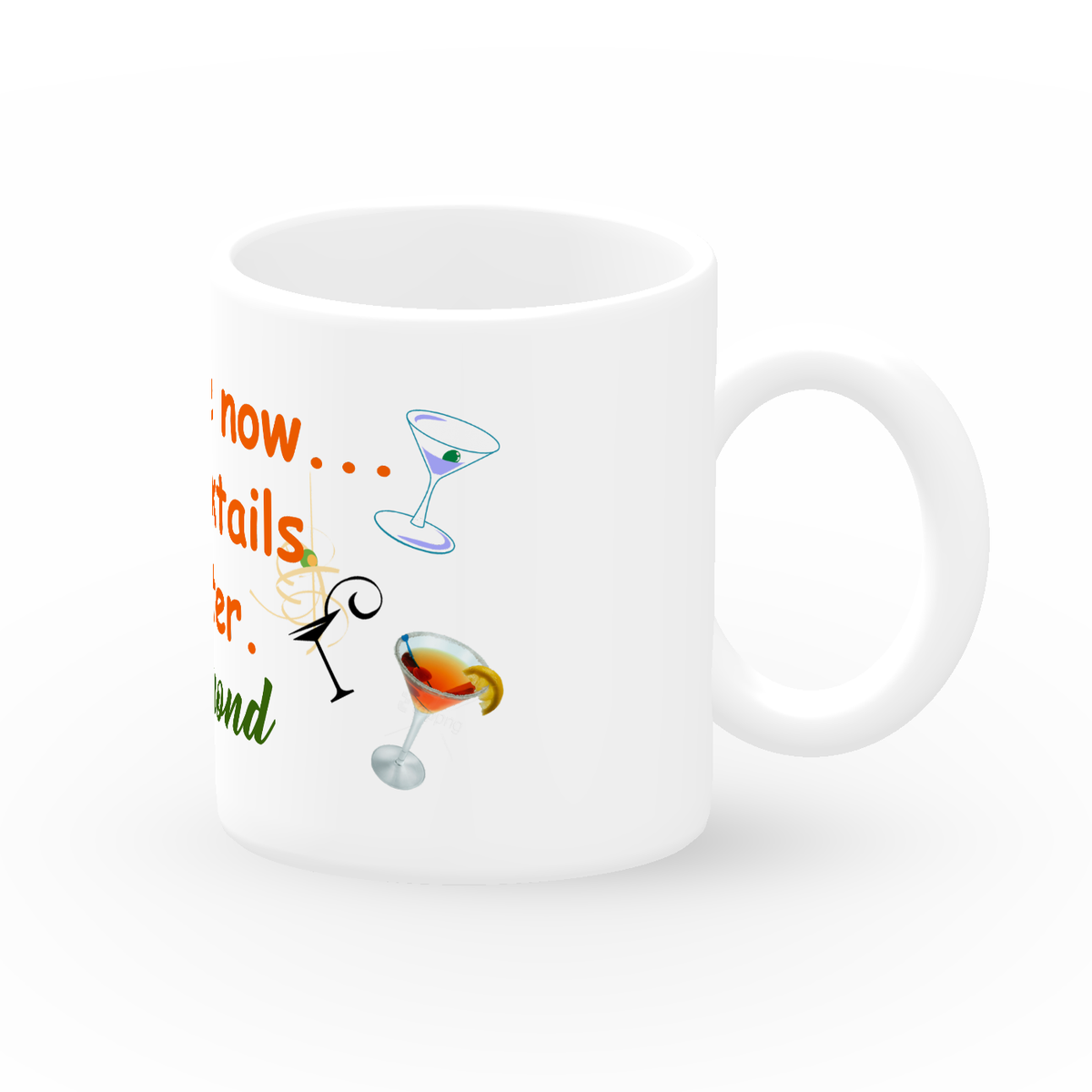 Coffee Now cocktails later 11 Oz Coffee Mug