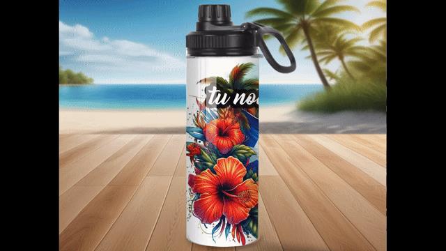 Botella de agua deportiva de Puerto Rico - Nueve estilos
