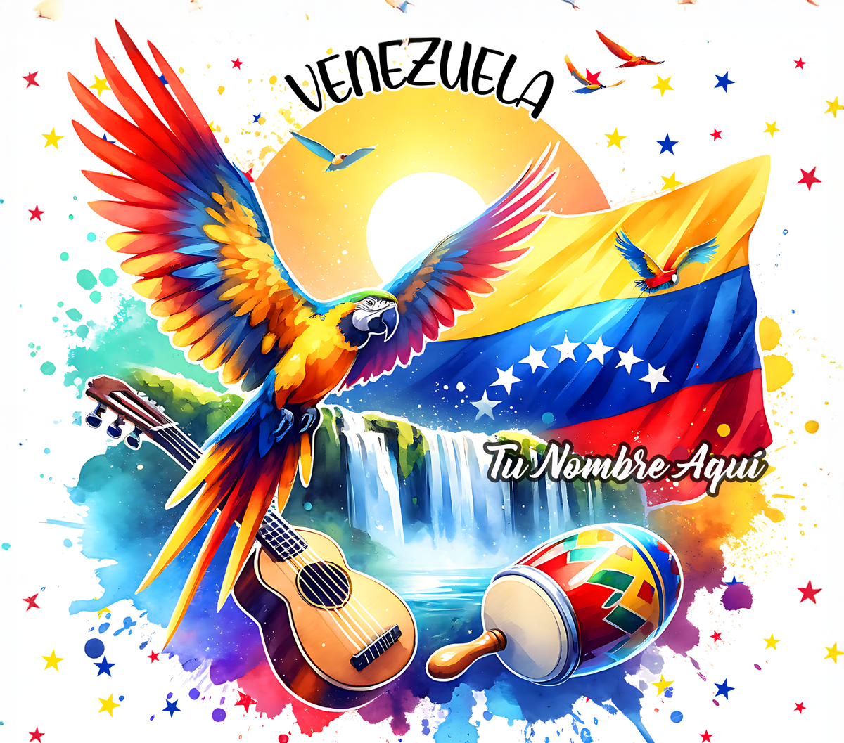 Venezuelan Patriotic Themes Sports Water Bottle - Eight Styles