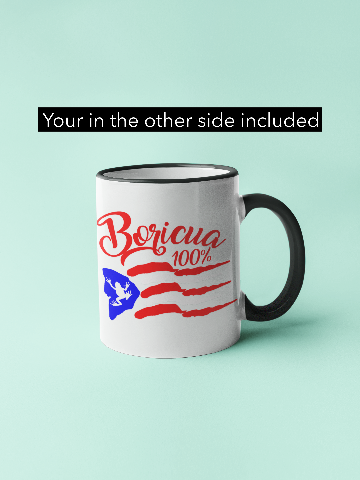 100% Boricua Coqui 11 Oz Coffee Mug